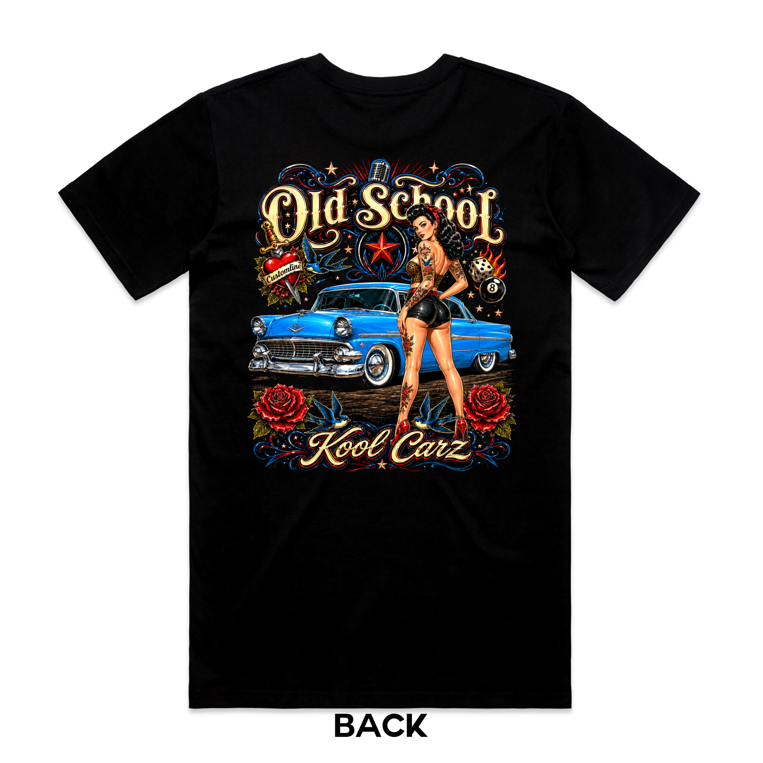 Custom Line Ford Old School design Kool Carz Tee