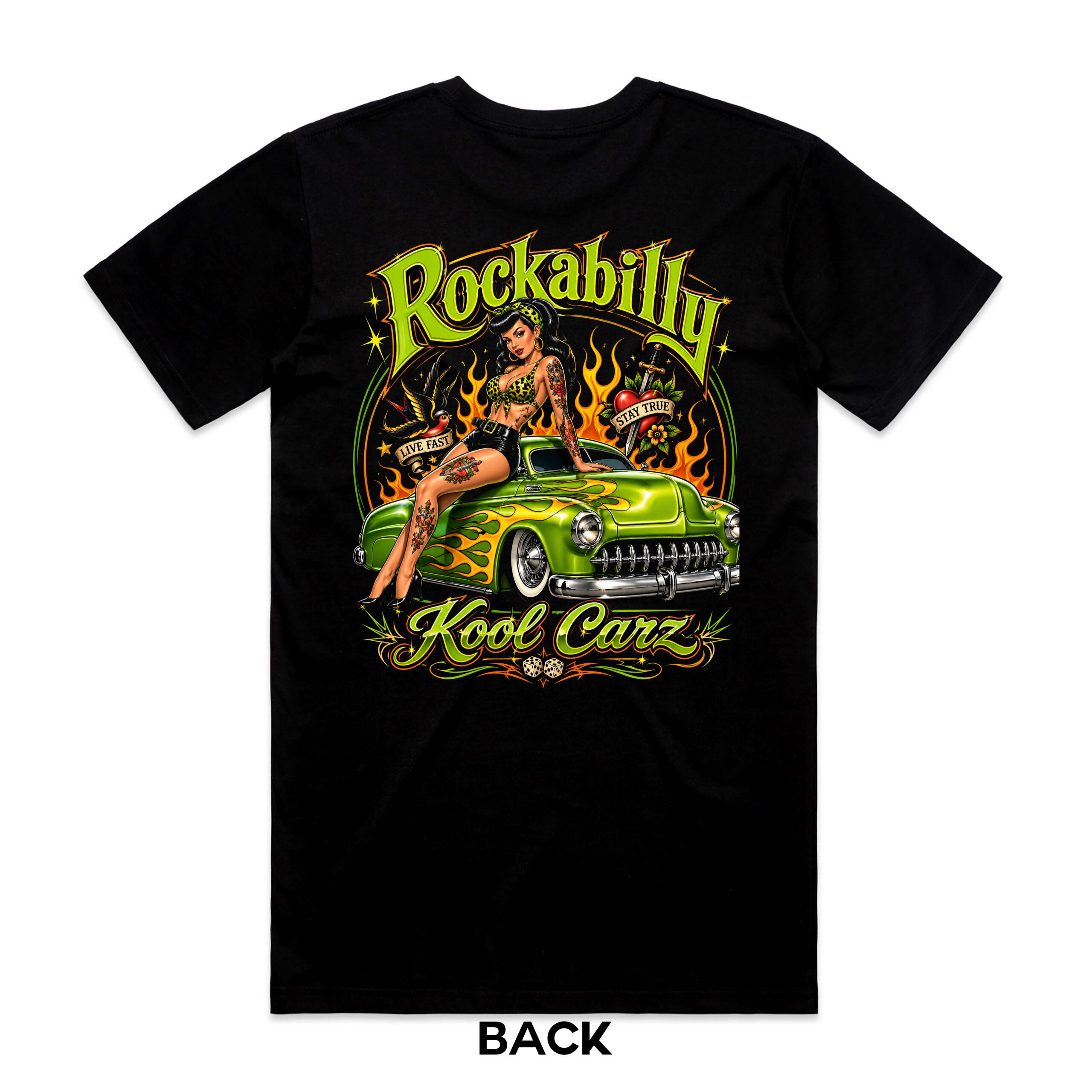 Rockabilly Mercury Sled design Kool Carz Tee