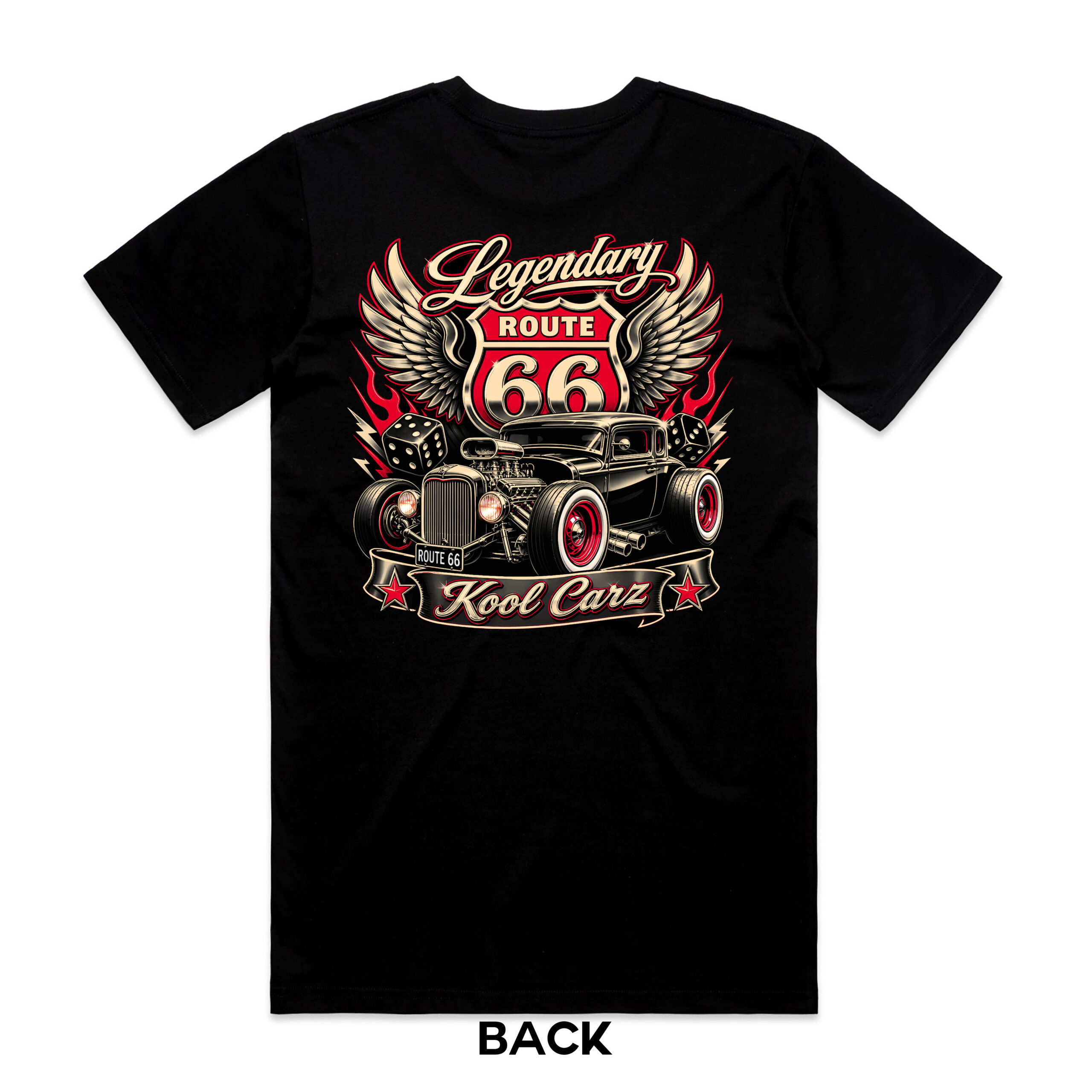 Legendary Route 66 Hot Rod Kool Carz Tee