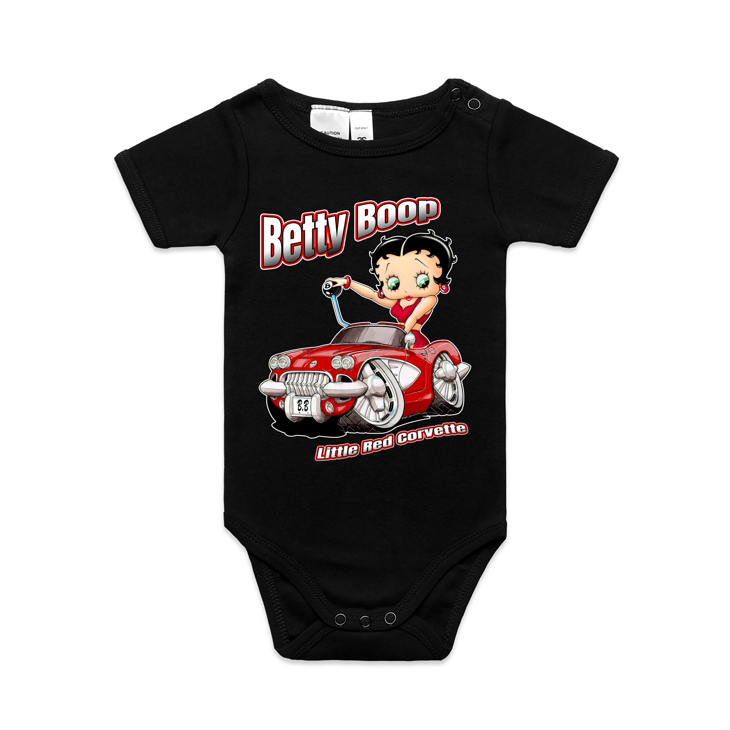 Betty Boop Corvette Kool Carz Baby Onesie