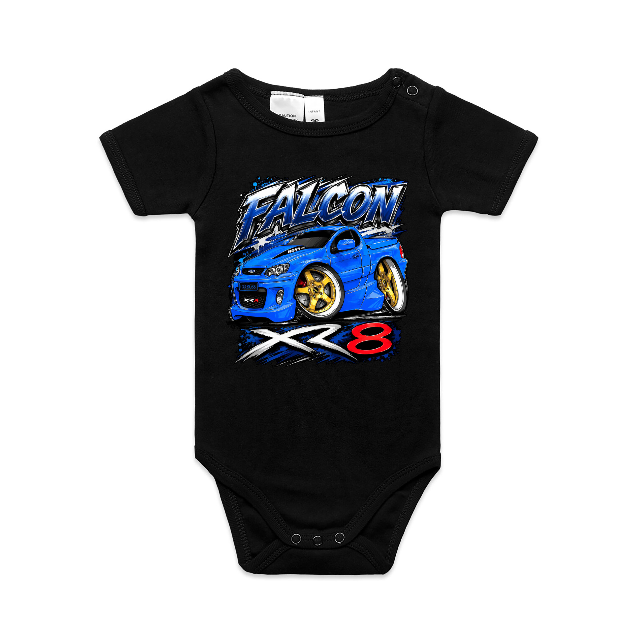 Ford BA Falcon XR8 Ute Kool Carz Baby Onesie