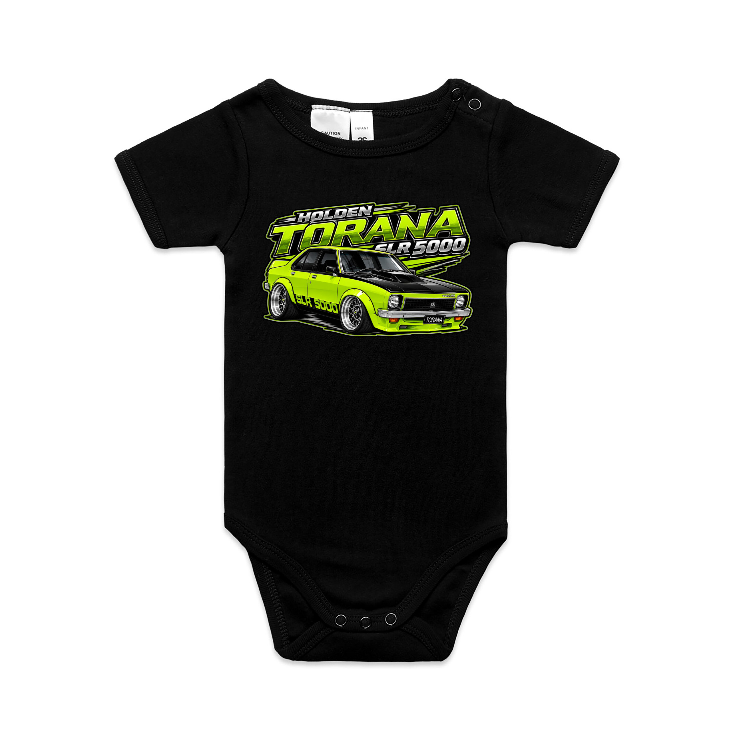 Torana SLR 5000 Lime Kool Carz Baby Onesie