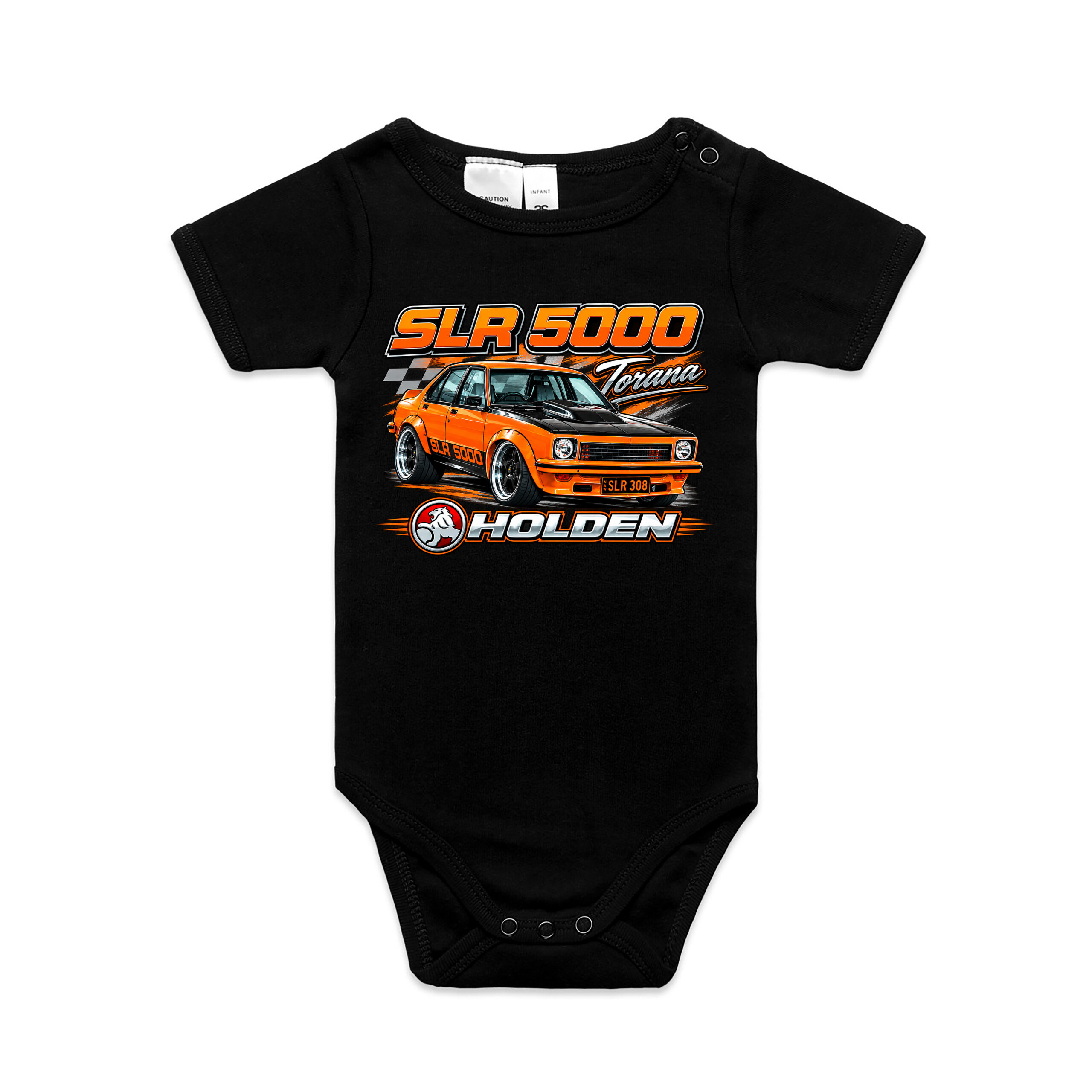 Torana SLR 5000 Orange Kool Carz Baby Onesie