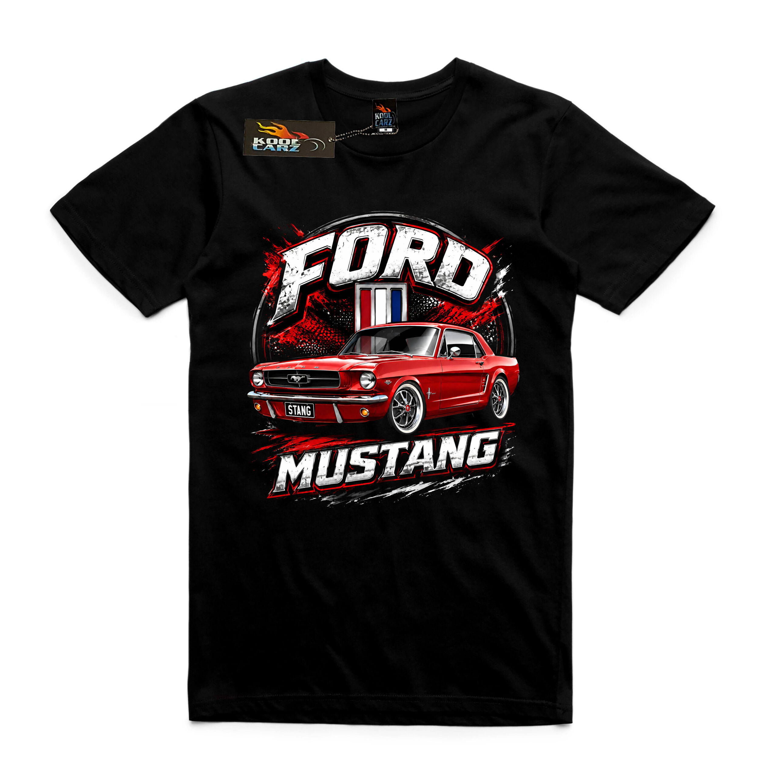 Ford Mustang 65 Coupe Red Kool Carz Tee